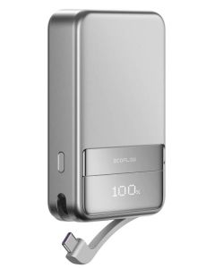 Rapid Powerbank & Nødlader, 10000mAh, Silver