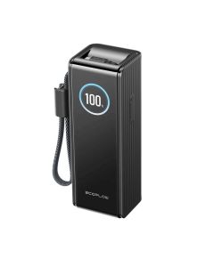 RAPID Power Bank (25,000mAh, 170W, 100W Built-In and Retractable Cables), black